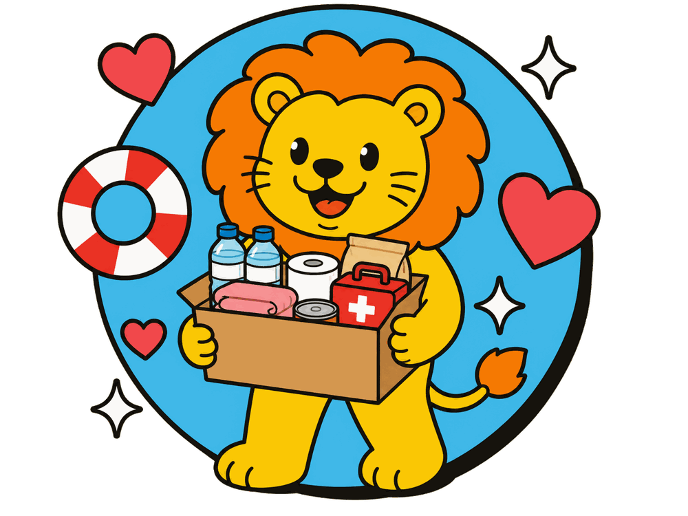 被災地へ支援物資を届ける活動のイラスト