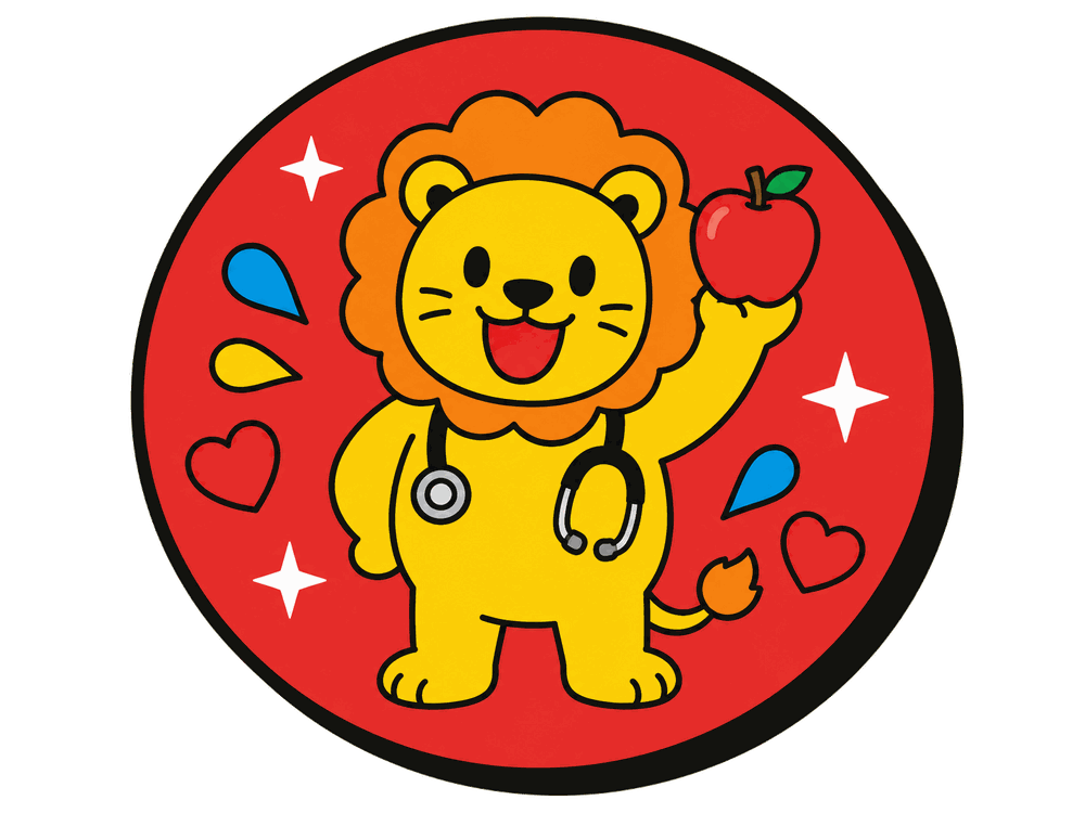 健康チェックで糖尿病予防を呼びかける活動のイラスト